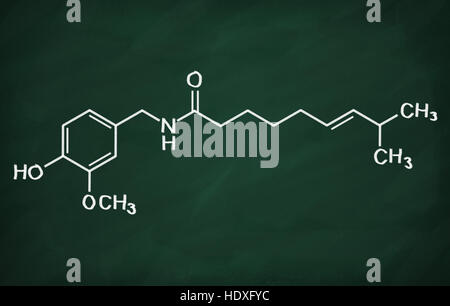 Structural model of Capsaicin Stock Photo - Alamy