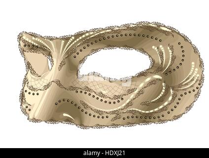 mask of carnival isolated on white background Stock Vector