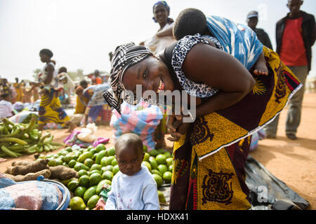 Village markets in northern Cote D'Ivoire (Ivory Coast) Stock Photo