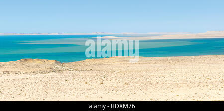 When the Sahara meets the Atlantic Ocean, Western Sahara Stock Photo