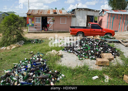 Waste separation in the Caribbean, Punta Cana, Dominican Republic, Central America Stock Photo