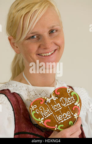 Gingerbread heart Stock Photo