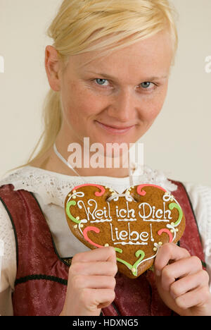 Gingerbread heart Stock Photo