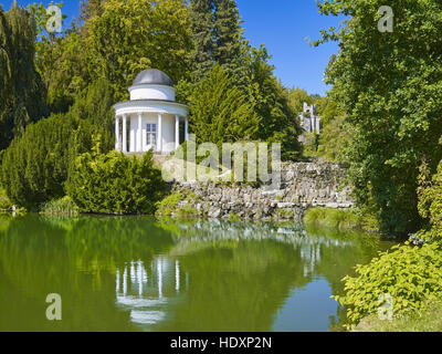 Jussow temple in the mountain park Wilhelmshöhe, Kassel, Hesse, Germany Stock Photo