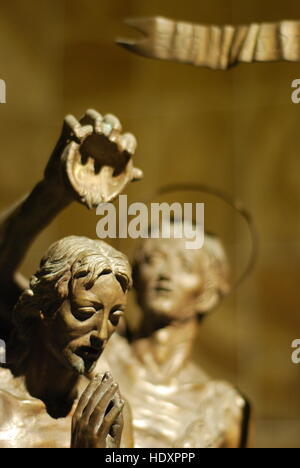 Baptism of Christ, baptistery of the church of Saint Paul and Peter at Via Ostiense, EUR, Rome, Italy Stock Photo