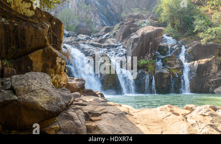 The Lodh Falls (also known as Burhaghat Falls) is a waterfall in a mid forest of Latehar district of Palamu , India. Stock Photo