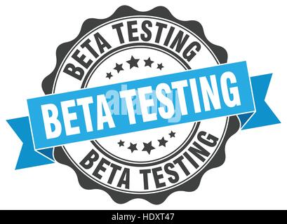 beta testing stamp. sign. seal Stock Vector