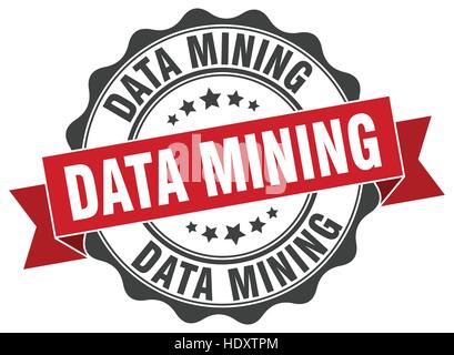 data mining stamp. sign. seal Stock Vector