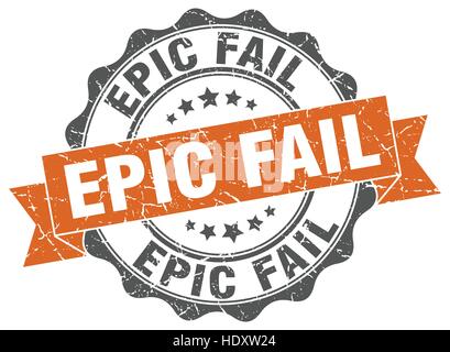 epic fail stamp. sign. seal Stock Vector