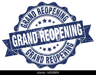 grand reopening stamp. sign. seal Stock Vector