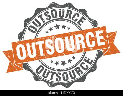 outsource stamp. sign. seal Stock Vector