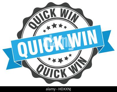 quick win stamp. sign. seal Stock Vector