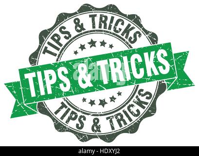 tips & tricks stamp. sign. seal Stock Vector