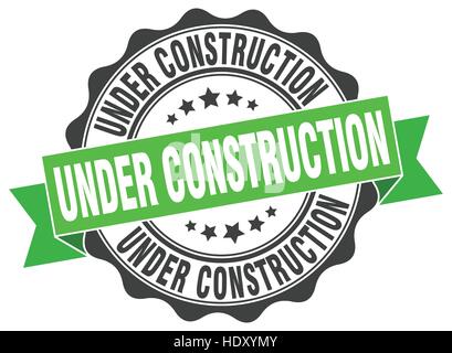 under construction stamp. sign. seal Stock Vector