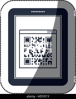 Isolated qr code and tablet design Stock Vector Image & Art - Alamy