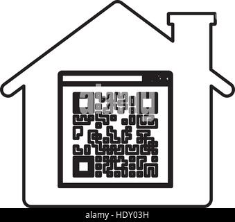 Isolated qr code and house design Stock Vector Image & Art - Alamy