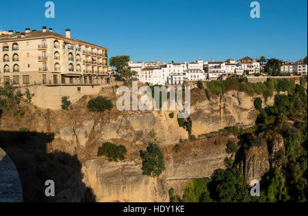 Partial view of the city of Ronda, monumental town, Malaga, Spain Stock Photo