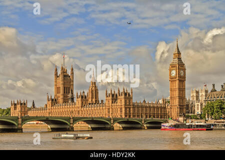 Parliament Buildings and Westminster Bridge London UK Stock Photo