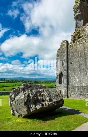 Ruin of Monastery at Rock of Cashel in Ireland Stock Photo