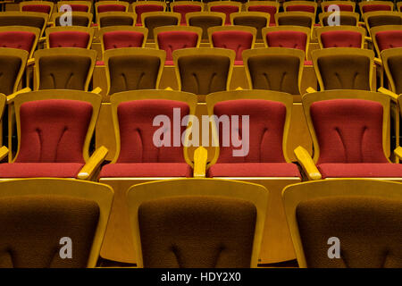 Theatre seats in the Imperial Theatre in Tokyo, Japan. Stock Photo