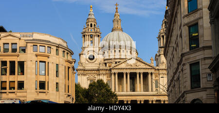 St Pauls Cathedral from Ludgate Hill, London England UK Stock Photo