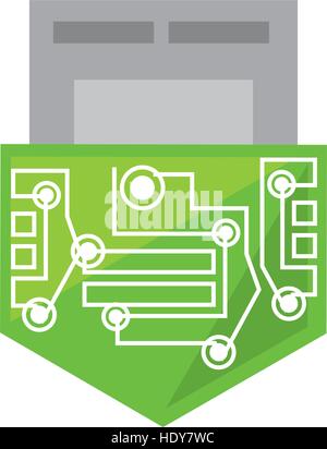 usb circuit electronic hardware Stock Vector