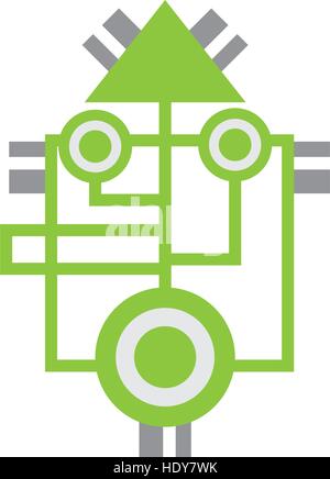 cartoon computer circuit arrow electronic component Stock Vector