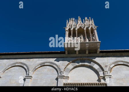 The famous medieval complex of Pisa dating back to the 9th century and including the Leaning Tower of Pisa. Stock Photo