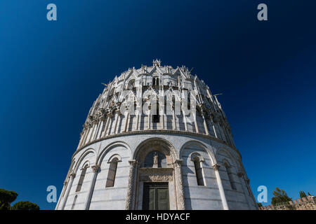 The famous medieval complex of Pisa dating back to the 9th century and including the Leaning Tower of Pisa. Stock Photo