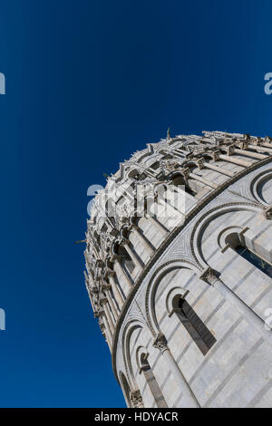 The famous medieval complex of Pisa dating back to the 9th century and including the Leaning Tower of Pisa. Stock Photo