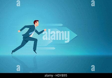 Business concept vector illustration. Success, race,competition, process concept. Elements are layered separately in vector file. Stock Vector