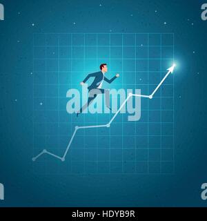 Business concept vector illustration. Growth, balance, success, business opportunities concept. Elements are layered separately in vector file. Stock Vector