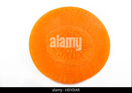 Fresh sliced carrot on white background Stock Photo