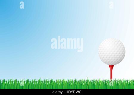 golf grass field vector illustration isolated on background Stock Vector