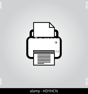Printer icon, vector illustration. Flat design style Stock Vector