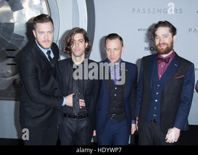 Los Angeles, USA. 14th Dec, 2016. Imagine Dragons attends the world premiere of “Passengers” at Regency Village Theatre on December 14, 2016 in Los Angeles, California Credit:  The Photo Access/Alamy Live News Stock Photo