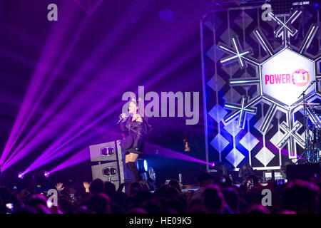 Atlanta, USA. 16th Dec, 2016. Singer Ariana Grande performing at the POWER 96.1's iHeart Radio Jingle Ball presented by Capital One at the Phillips Arena on December 16, 2016 in Atlanta, Georgia. (B. Alyssa Trofort/The Photo Access) Credit: The Photo Acce Stock Photo