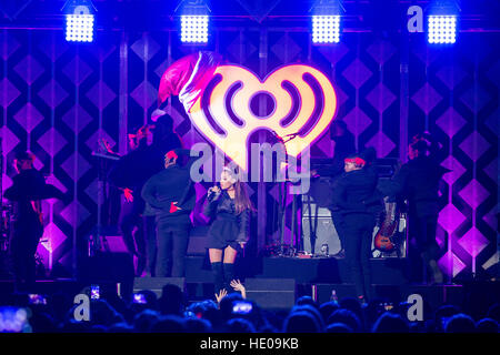 Atlanta, USA. 16th Dec, 2016. Singer Ariana Grande performing at the POWER 96.1's iHeart Radio Jingle Ball presented by Capital One at the Phillips Arena on December 16, 2016 in Atlanta, Georgia. (B. Alyssa Trofort/The Photo Access) Credit: The Photo Acce Stock Photo