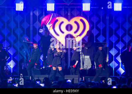 Atlanta, USA. 16th Dec, 2016. Singer Ariana Grande performing at the POWER 96.1's iHeart Radio Jingle Ball presented by Capital One at the Phillips Arena on December 16, 2016 in Atlanta, Georgia. (B. Alyssa Trofort/The Photo Access) Credit: The Photo Acce Stock Photo