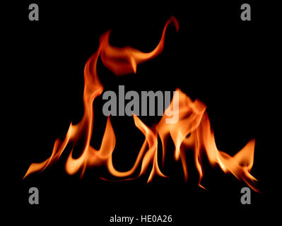 Fire abstract and flames shapes isolated on a black Stock Photo