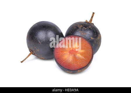 Flacourtia indica fruit isolated on white Stock Photo