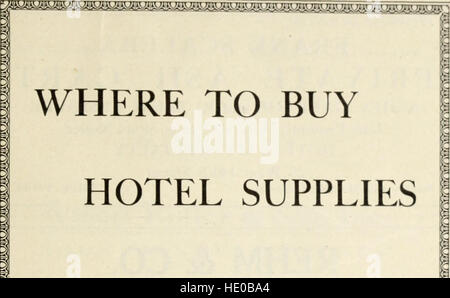 The Official hotel red book and directory (1903) Stock Photo
