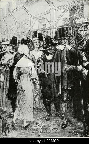History of the Pilgrims and Puritans, their ancestry and descendants; basis of Americanization (1922) Stock Photo
