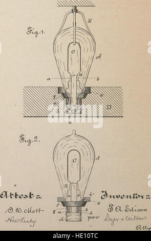 Collection of United States patents granted to Thomas A. Edison, 1869-1884 (1869) Stock Photo