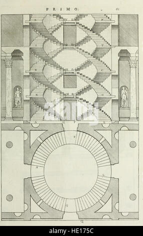 I qvattro libri dell'architettvra di Andrea Palladio - ne' quali, dopo un breue trattato de' cinque ordini, and di quelli auertimenti, che sono piu necessarii nel fabricare; si tratta delle case Stock Photo