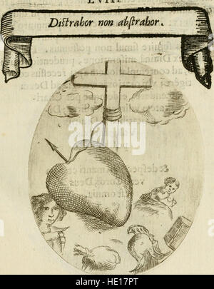 Francisci Ponae Cardiomorphoseos, siue, Ex corde desumpta emblemata sacra (1645) Stock Photo