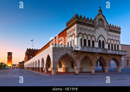 Governor's Palace in town of Rhodes early in the morning. Stock Photo