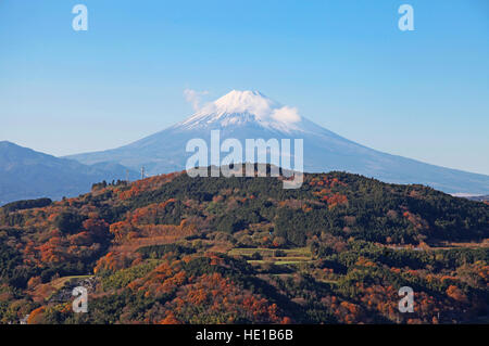 Snow-capped Mount Fuji in Japan Stock Photo