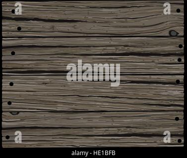 Old gray rough horizontal wooden board texture background in grunge style Stock Vector