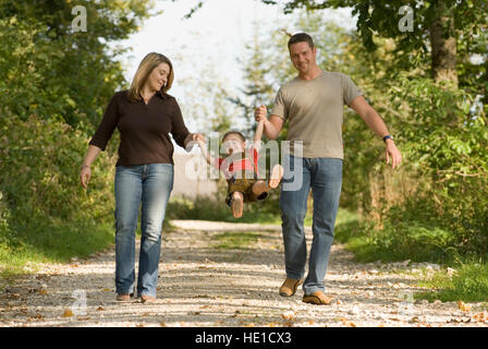 Family hiking Stock Photo